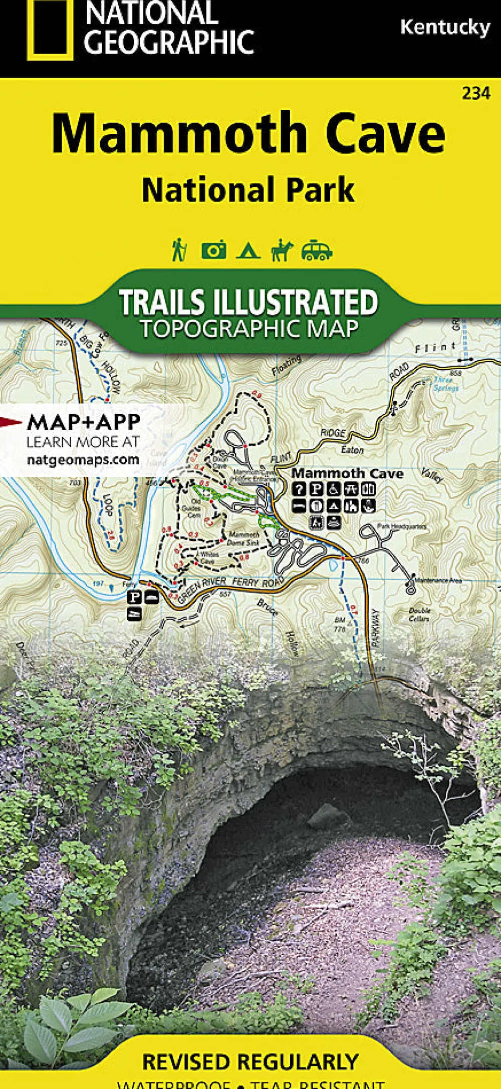 Literature-Trails Illustrated Mammoth Cave National Park Map