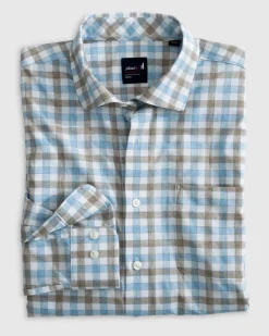 Shirts-Johnnie-O McArthur Performance Button Up Shirt for Men (SALE) Cabana