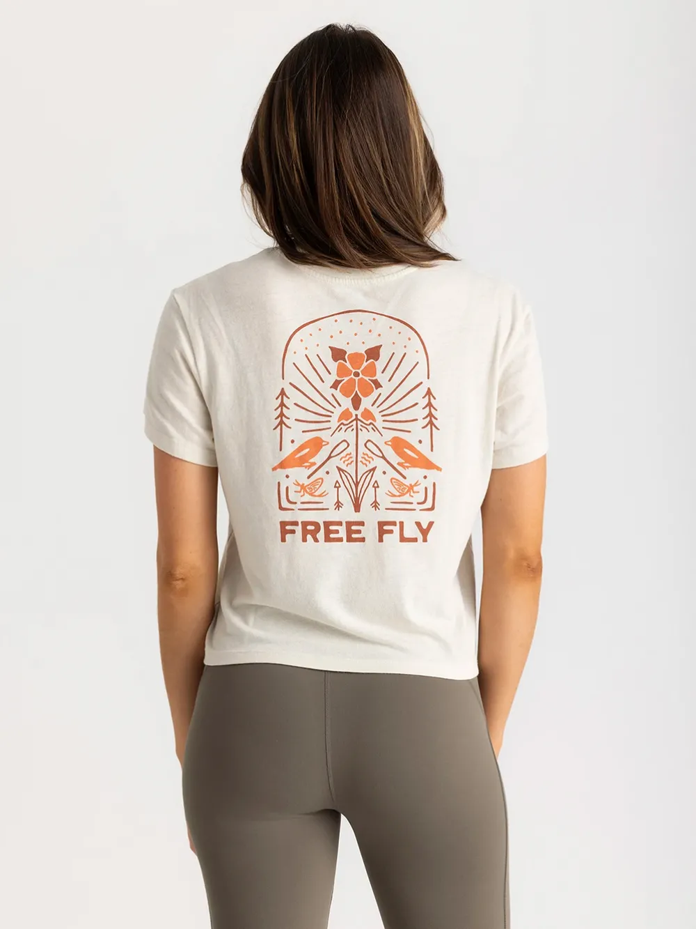T-Shirts-Free Fly Apparel Mellow Meadow Tee for Women (SALE) Heather Birch