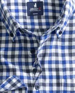 Shirts-Johnnie-O Millbank Tucked Cotton Blend Button Up Shirt for Men (SALE) Wake