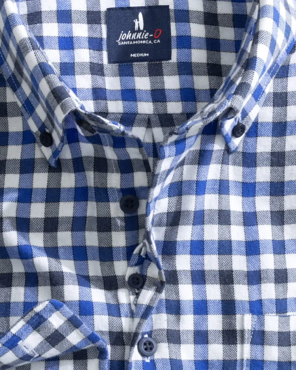 Shirts-Johnnie-O Millbank Tucked Cotton Blend Button Up Shirt for Men (SALE) Wake