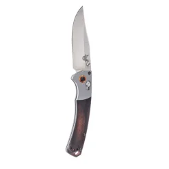 Health & Safety-Benchmade Mini Crooked River Folding Knife Wood