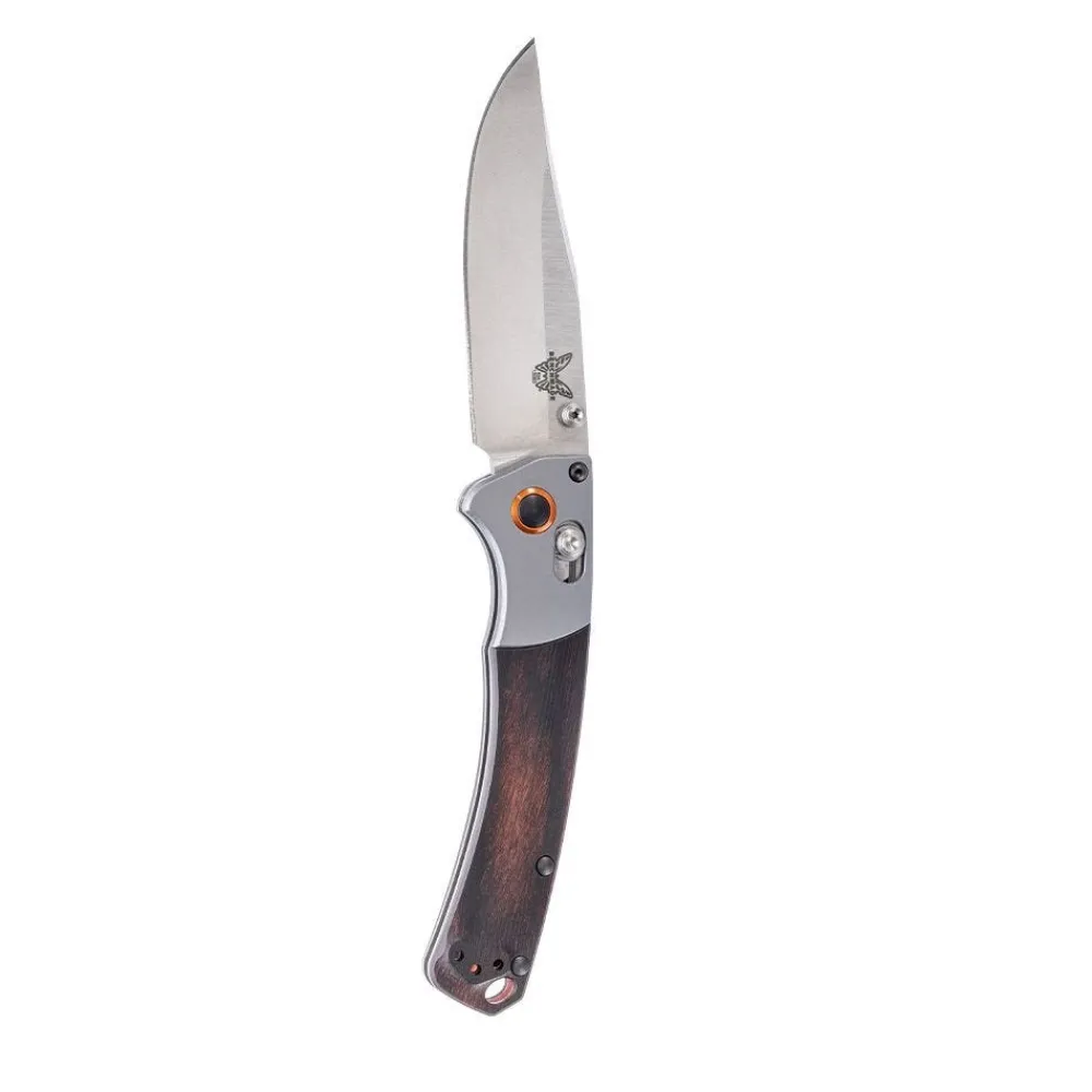 Health & Safety-Benchmade Mini Crooked River Folding Knife Wood