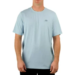 T-Shirts-AFTCO Ocean Bound SS Performance Shirt for Men Dusk Heather