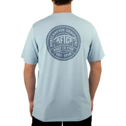 T-Shirts-AFTCO Ocean Bound SS Performance Shirt for Men Dusk Heather