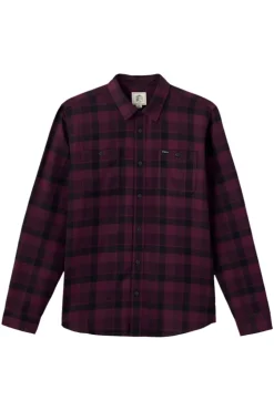 Shirts-O'Neill Originals Jonez Standard Fit Flannel Shirt for Men (SALE) Raisin