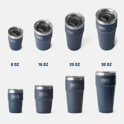 Bottles & Mugs-Yeti 16oz Rambler Stackable Cup Black Forest Green