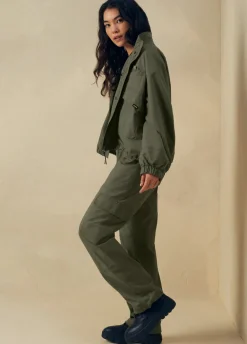 Pants-Prana Palisades Ripstop Utility Pants for Women Rye Green