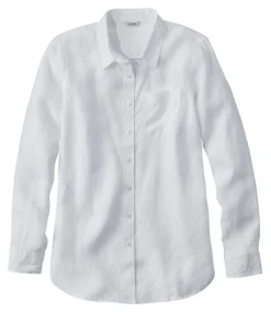 Shirts-L.L.Bean Premium Washable Linen Shirt Tunic for Women