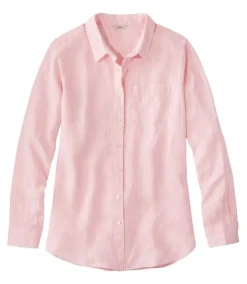 Shirts-L.L.Bean Premium Washable Linen Shirt Tunic for Women