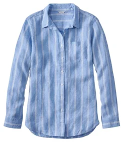 Shirts-L.L.Bean Premium Washable Linen Shirt Tunic for Women