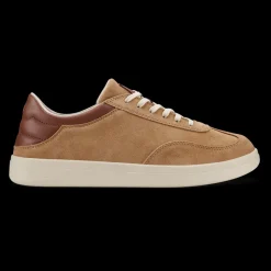 Shoes-Olukai Punini Suede Sneakers for Men Tan / Toffee