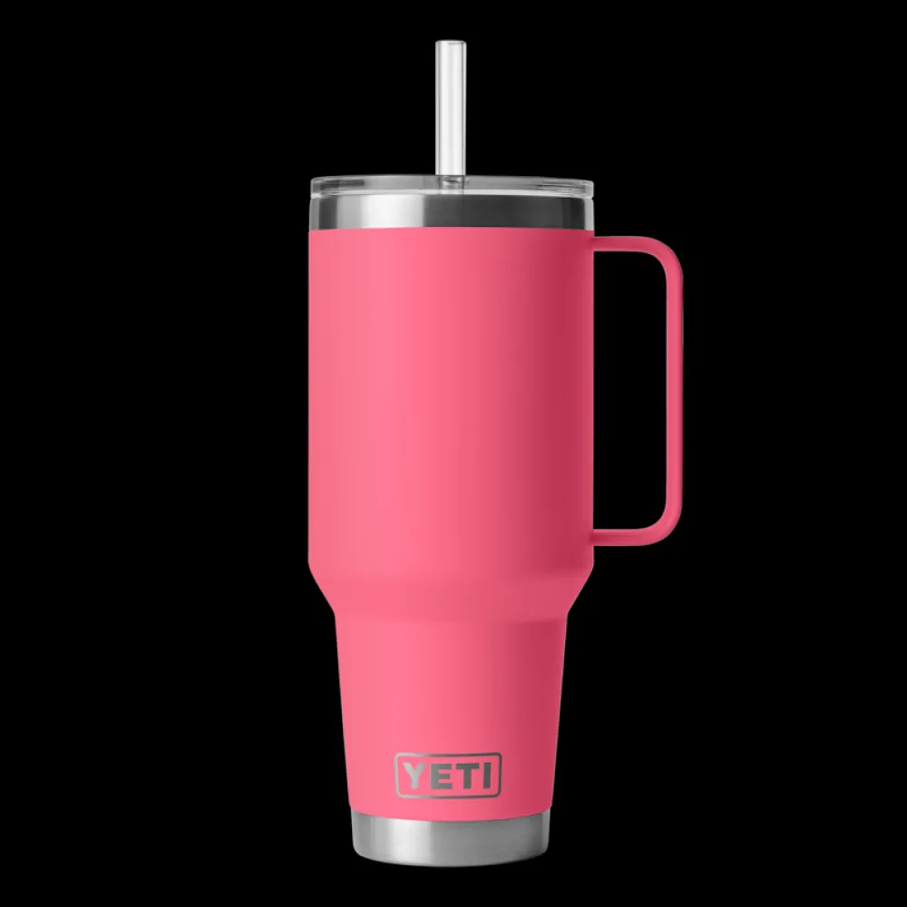 Drinkware|Bottles & Mugs-Yeti Rambler 42oz Mug with Straw Lid Tropical Pink