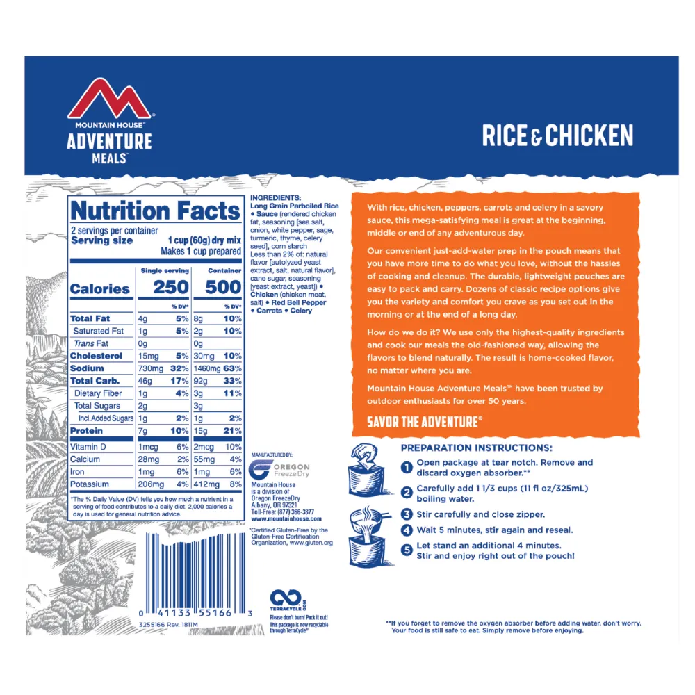 Food-Mountain House Rice & Chicken One Color