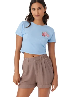 Shorts-O'Neill Rowan Linen Blend Shorts for Women (SALE) Deep Taupe