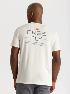 T-Shirts-Free Fly Apparel Salt and Sun Pocket Tee for Men (SALE) Heather Birch