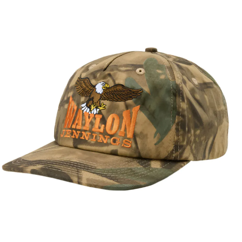 Head & Neckwear-Seager X Waylon Jennings Eagle Snapback Camo