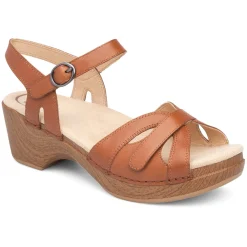 Sandals-Dansko Season Sandal for Women (FINAL SALE) Camel Full Grain