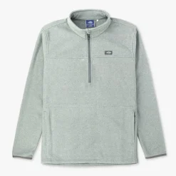 Casual|Fleece-AFTCO Sentinel 1/4 Zip Pullover for Men (SALE) Harbor Gray Heather