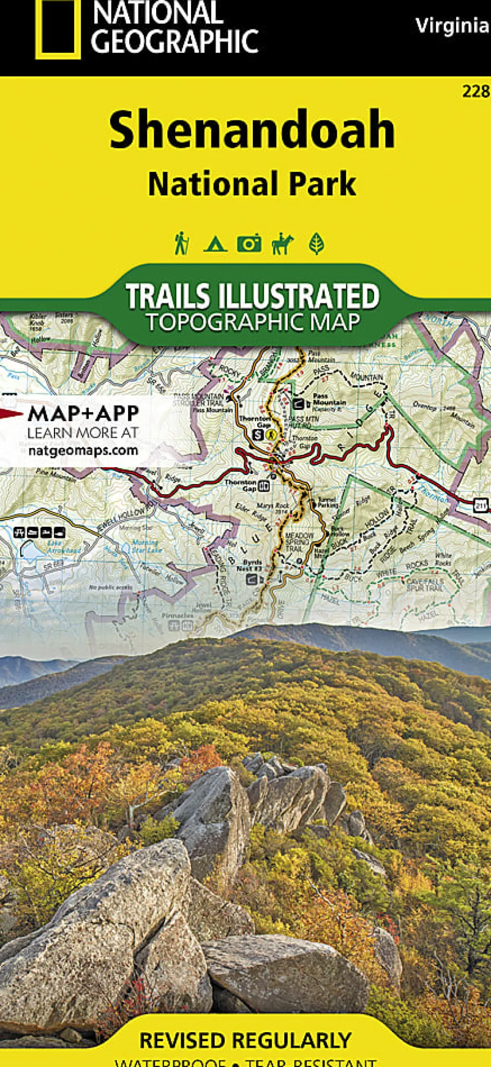 Literature-Trails Illustrated Shenandoah National Park Map