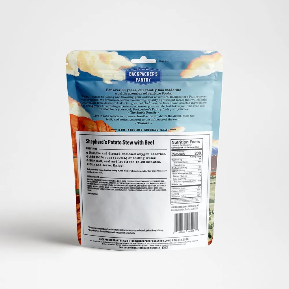 Food-Backpacker's Pantry Shepherd's Potato Stew with Beef