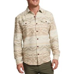 Shirts-Howler Brothers Sherdian Longsleeve Shirt for Men (SALE) Terranova Bone