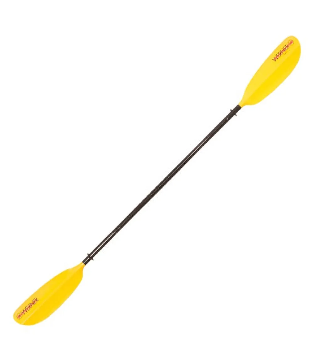 Sup & Kayak-Werner Paddles Skagit Fiberglass 2-Piece Straight Shaft Paddle Yellow