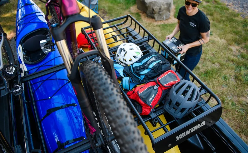 Car Racks & Pads-Yakima SkinnyWarrior Roof Basket Black