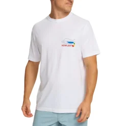 T-Shirts-Howler Brothers Skrimp Cotton T-Shirt for Men Vintage White