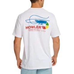 T-Shirts-Howler Brothers Skrimp Cotton T-Shirt for Men Vintage White