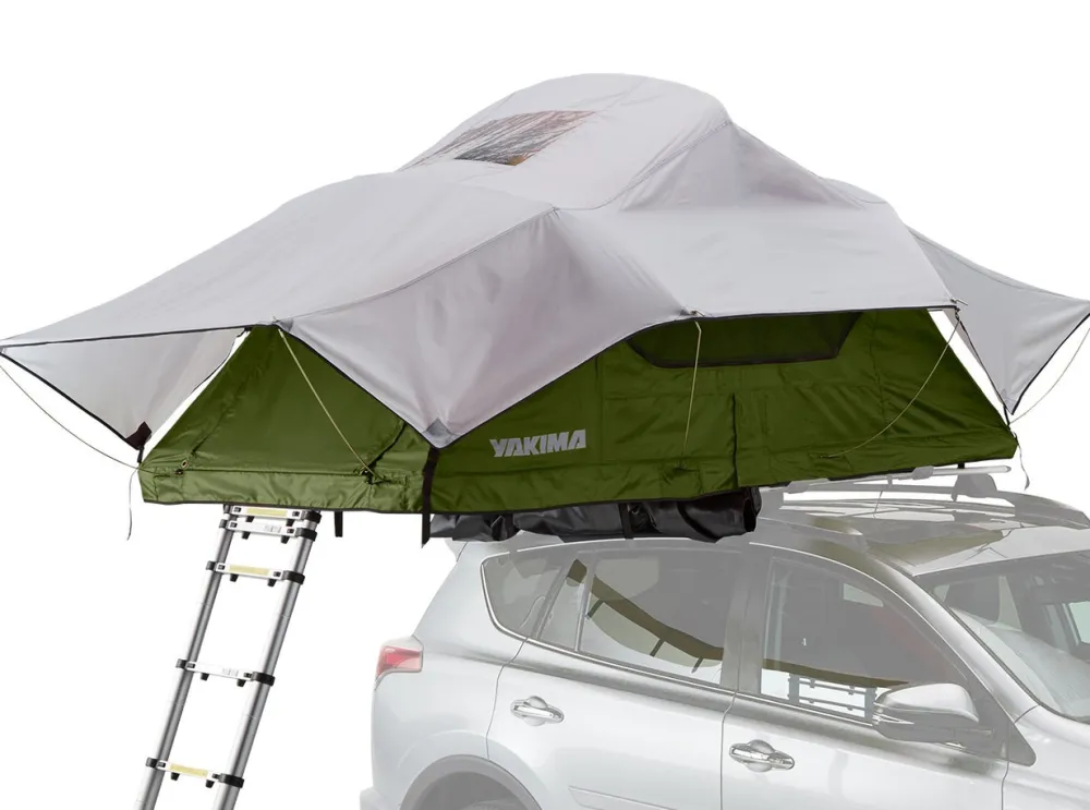 Car Racks & Pads|Tents-Yakima SkyRise Roof-Top Tent Medium Green