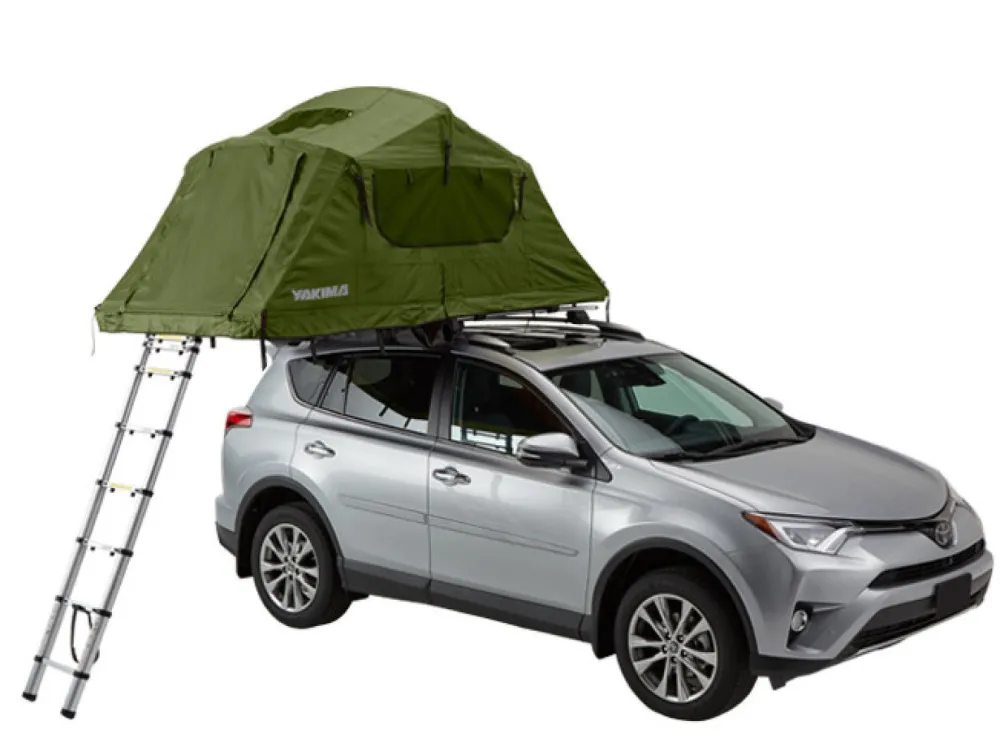 Car Racks & Pads|Tents-Yakima SkyRise Roof-Top Tent Medium Green