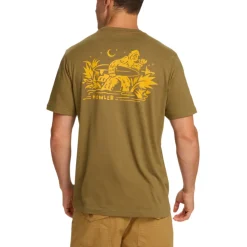 T-Shirts-Howler Brothers Squatch Rider Pocket T-Shirt for Men Ivy Green
