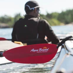 Sup & Kayak-Aqua-Bound Tech Sting Ray Fiberglass 2-Piece Snap-Button Kayak Paddle Sunset Red