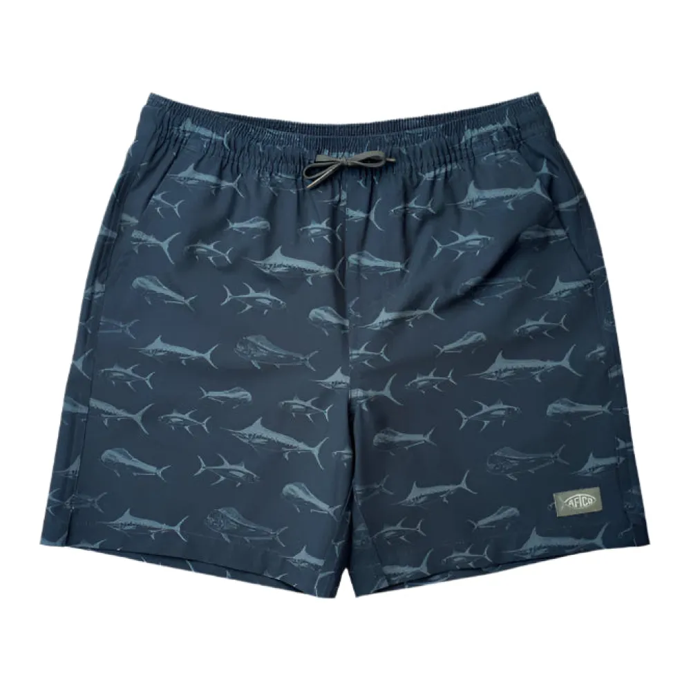 Bottoms-AFTCO Strike Printed Swim Shorts for Boys