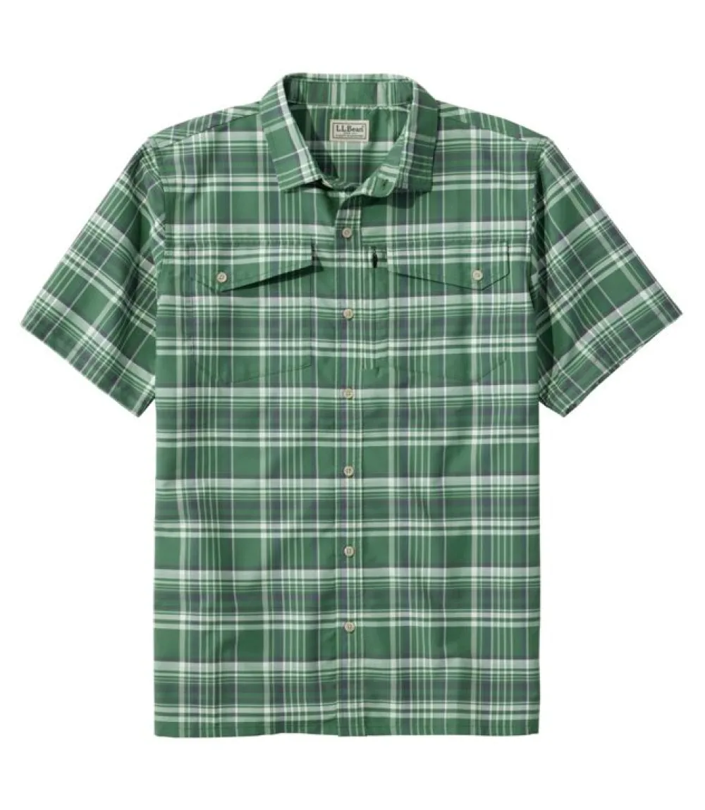 Shirts-L.L.Bean SunSmart Cool Weave Short-Sleeve Shirt for Men