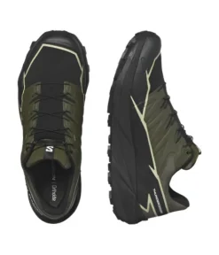 Shoes-Salomon Thundercross Gore-Tex Shoes for Men Olive Night/Black/Alfalfa