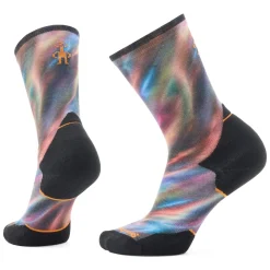 Socks-Smartwool Trail Run Water Shimmer Print Targeted Cushion Crew Socks for Women Black