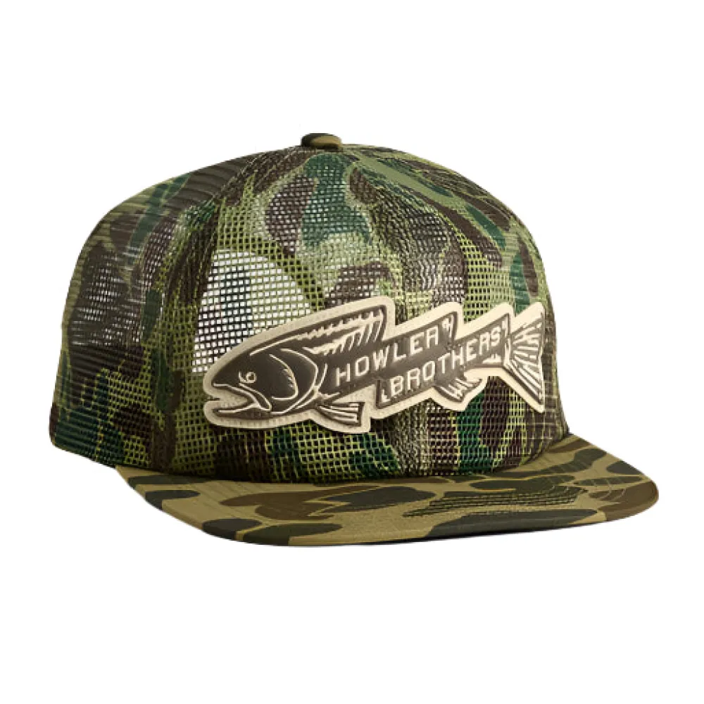 Head & Neckwear-Howler Brothers Trout Bolt Snapback Camo