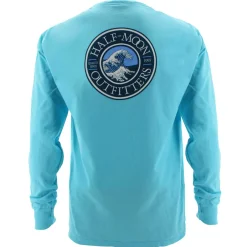 T-Shirts|T-Shirts-Half-Moon Outfitters Wave Logo Long Sleeve T-Shirt