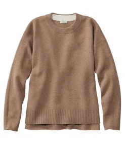 Sweaters & Hoodies-L.L.Bean Wicked Soft Cotton/Cashmere Crewneck Sweater for Women