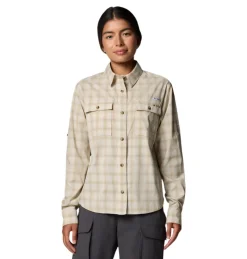 Shirts-Columbia Women's PFG Wild Cast Performance Yarn Dye Long Sleeve Shirt