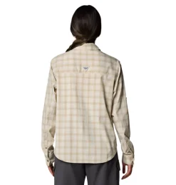 Shirts-Columbia Women's PFG Wild Cast Performance Yarn Dye Long Sleeve Shirt