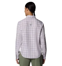 Shirts-Columbia Women's PFG Wild Cast Performance Yarn Dye Long Sleeve Shirt