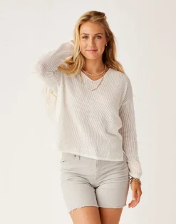 Sweaters & Hoodies|Shirts-Carve Designs Zella Mesh Pullover for Women